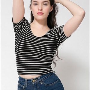 American Apparel Striped Crop Top